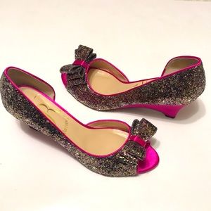 J Renee Chrissy Pink Wedge Heel 9.5W